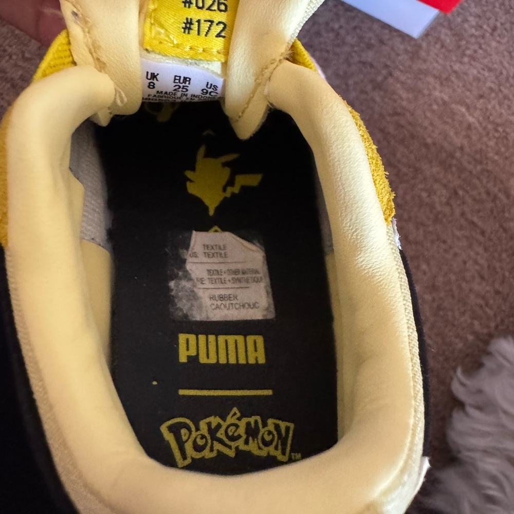 PUMA x POKEMON Sneakers Pikachu Kids Size 9C Shoes Collaboration Unisex 2022 - Picture 8 of 9